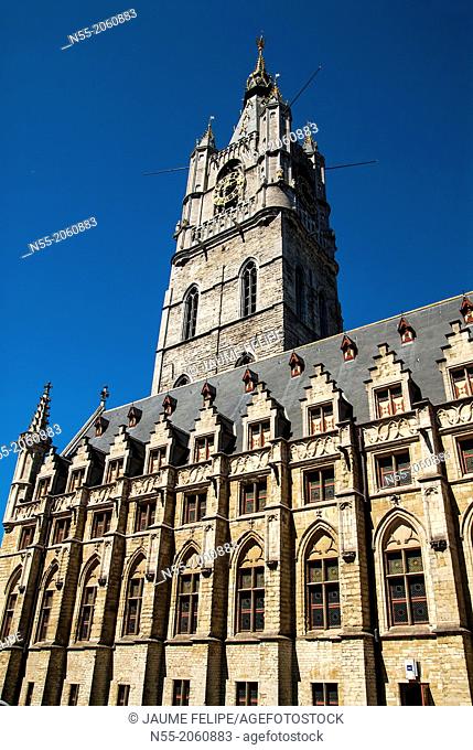 Belfry of Ghent (XIV Century), West Flanders, Belgium