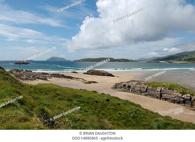 Republic of Ireland, County Kerry, Derrynane, beach and sea