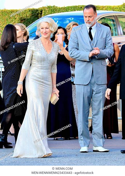 22nd Annual Screen Actors Guild Awards at The Shrine Expo Hall - Outside Arrivals Featuring: Taylor Hackford, Dame Helen Mirren Where: Los Angeles, California