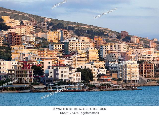 Albania, Albanian Riviera, Saranda, hotels along the Ionian Sea