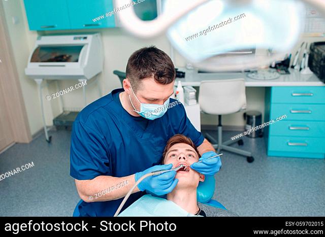 Dental clinic. Doctor and patient. Teeth health