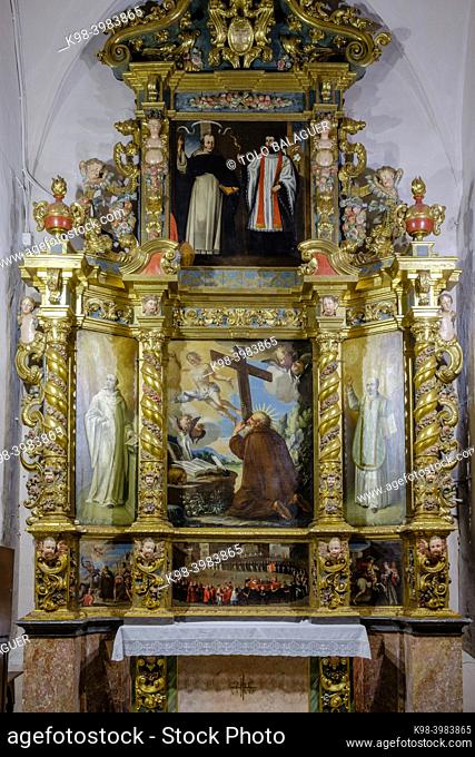 retablo barroco dedicado a Ramon Llull, Iglesia de San Miguel , Mallorca, balearic islands, Spain