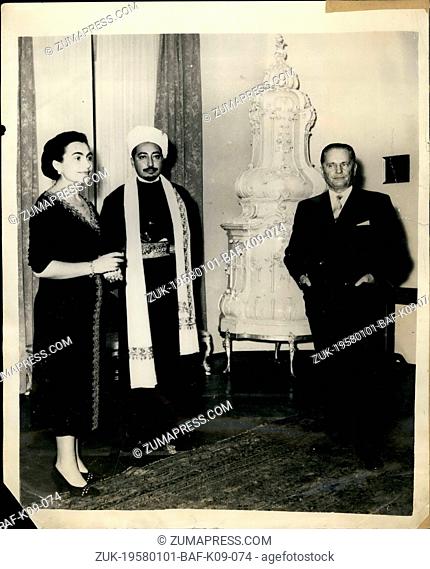 Jan. 01, 1958 - President Tito Receives the crown Prince of Yemen Seif El Islam Mohammed El Badar, At Brdo, Near Kranj in Slovenia on December 27th