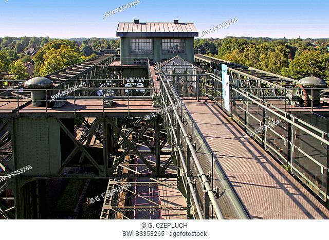 top of Henrichenburg boat lift, Germany, North Rhine-Westphalia, Ruhr Area, Waltrop