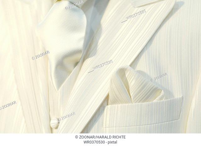 White wedding suit