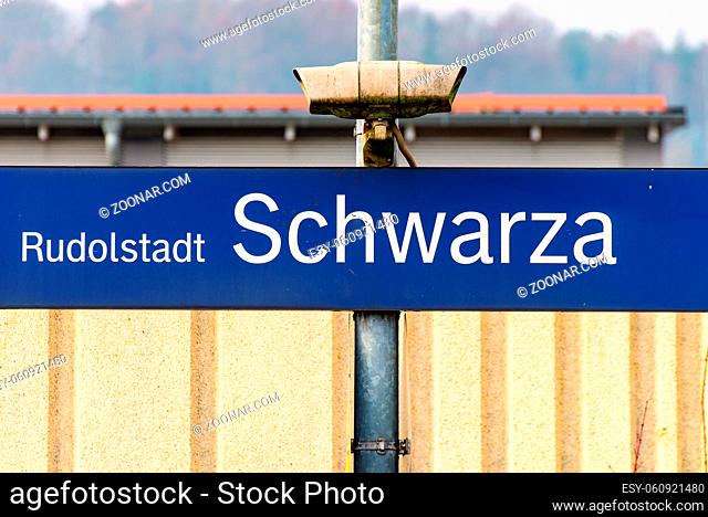 The railway station Rudolstadt Schwanz in thuringia
