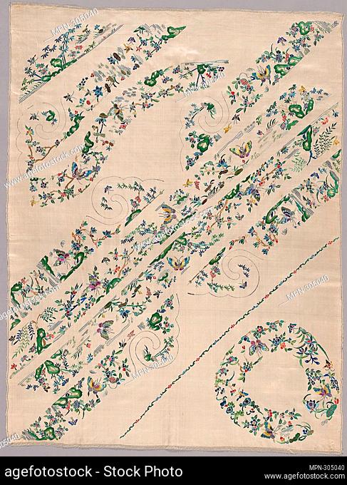 Author: Han-Chinese. Uncut Yardage (For Woman's Semiformal Domestic Ao (Short Coat) - Qing dynasty (1644'1911), 1875/1900 - Han-Chinese China