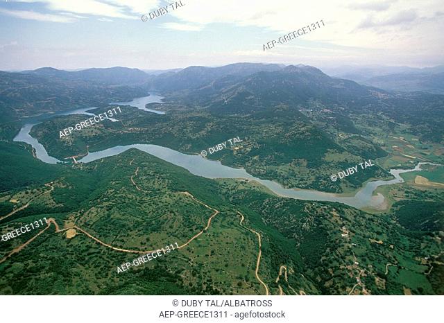 Aerial photograph of the Ladonas dam in Greece