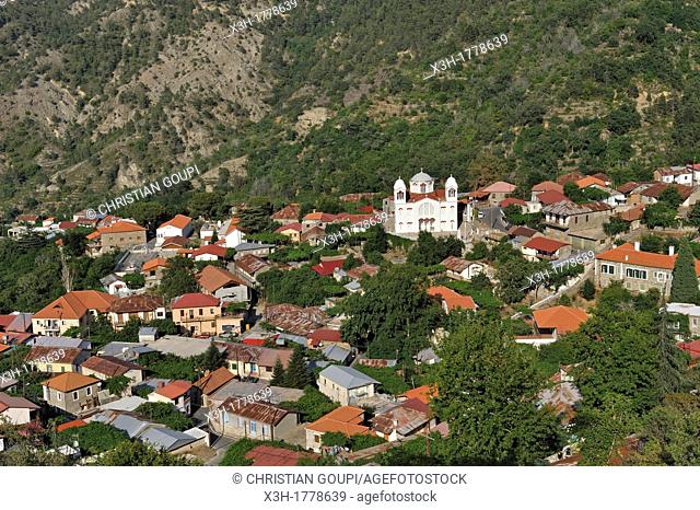 Pedoulas a village in the Troodos Mountains, Cyprus, Eastern Mediterranean Sea