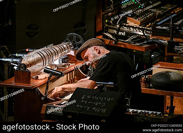 German neoclassical composer Nils Frahm performs during his concert within the Prague Sounds international music festival in Prague, Czech Republic