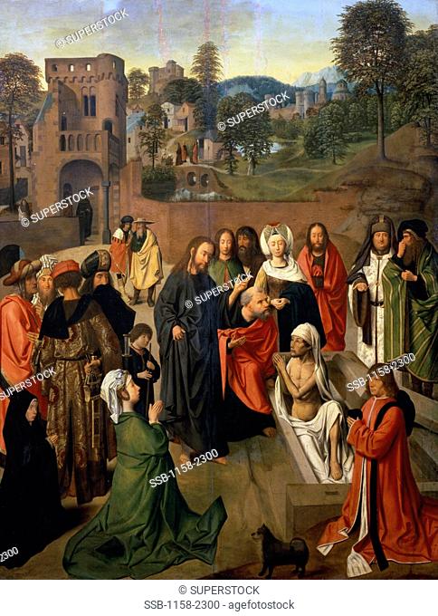 The Raising of Lazarus 15th C. Geertgen tot Sint Jans c. 1457-1495/Netherlandish Musee du Louvre, Paris