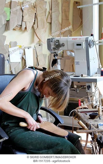 A cobbler at work in the workshop
