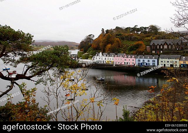 The beautiful harbour of Portree, Isle of Skye, Scotland
