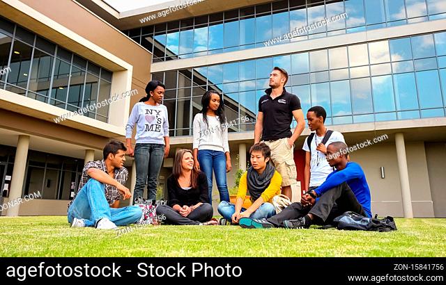 Johannesburg, South Africa, April 17, 2012, Diverse Students on College Campus