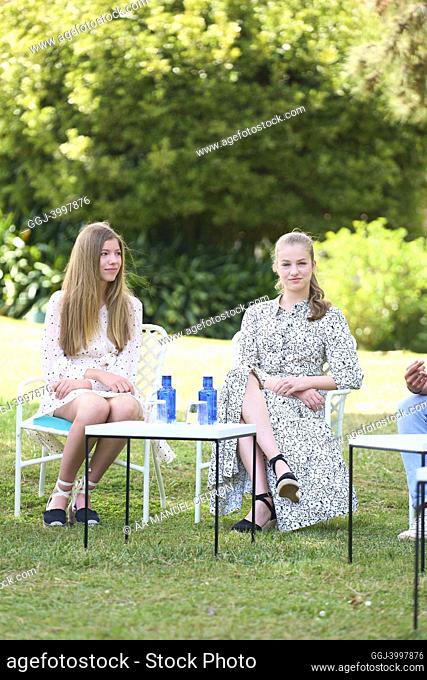 Crown Princess Leonor, Princess Sofia attends a Code.org workshop and Meeting with previous Princess of Girona Foundation (FPdGi) award winners at Palacete...