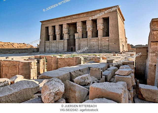 EGYPT, QENA, 07.11.2016, ptolemaic Dendera Temple complex, Qena, Egypt, Africa - Qena, Egypt, 07/11/2016