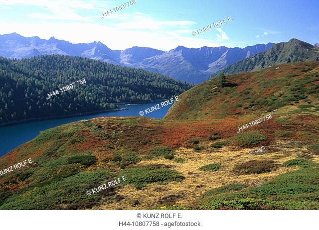 Autumn, Autumn colors, Canton Ticino, Fall colors, Flora, Lake, Lakes, Larch, Mountain wood, Mountains, Pizzo Schegg