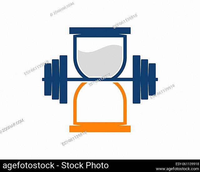 Hourglass with dumbbell in the middle