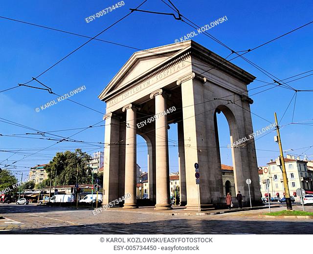Monument in Milan - city in Lombardy, Italy