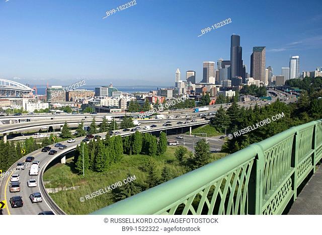 Downtown Skyline Seattle From Beacon Hill Washington State USA