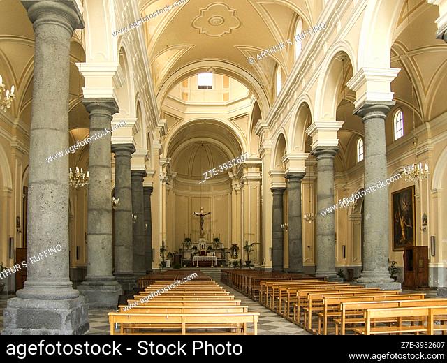 Interior of Church of St. Martin (Chiesa di San Martino). St. Martin Square (Piazza San Martino). St. Martin Quarter (Quartiere di San Martino)