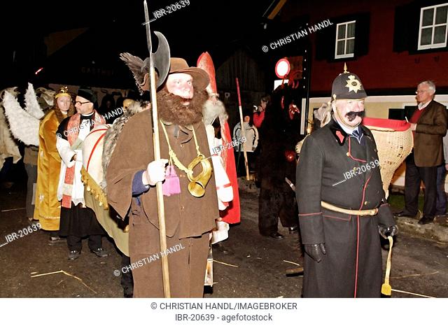 The traditional Mitterndorfer Nikolausplay is celebrated in the small village of Krungl Styria Austria
