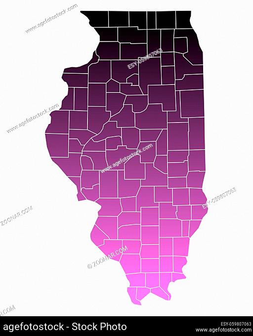Karte von Illinois - Map of Illinois
