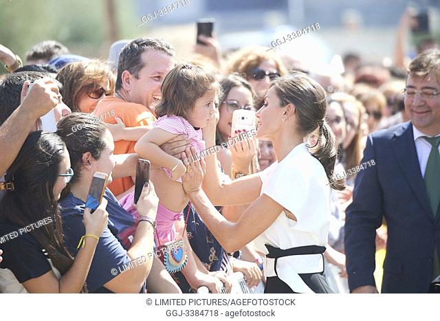 Queen Letizia of Spain attends the Opening of the School Year 2019/2020 at 'Via Dalmacia' School on September 17, 2019 in Torrejoncillo, Spain