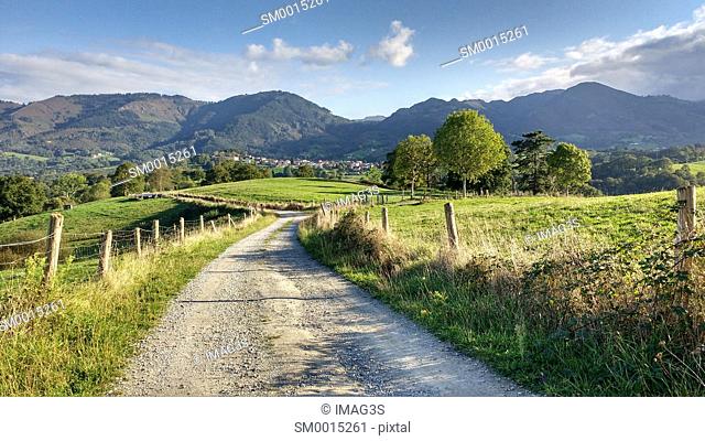 Rural landscape near Ceceda, Nava, Asturias, Spain