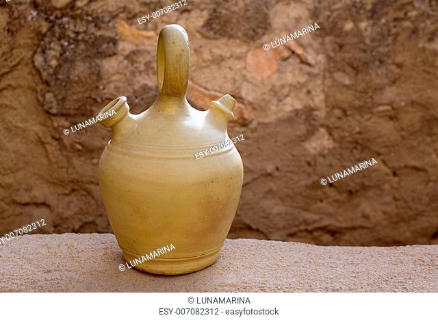 Botijo traditional clay pot jug to keep fresh water in Spain vintage