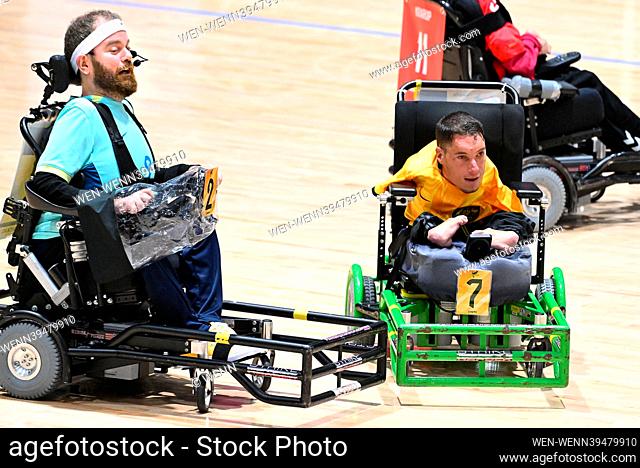 France remain unbeaten throughout the preliminary rounds of the 2023 FIPFA Powerchair World Cup in Sydney Australia Featuring: Abdullah Karim Australia Tristram...