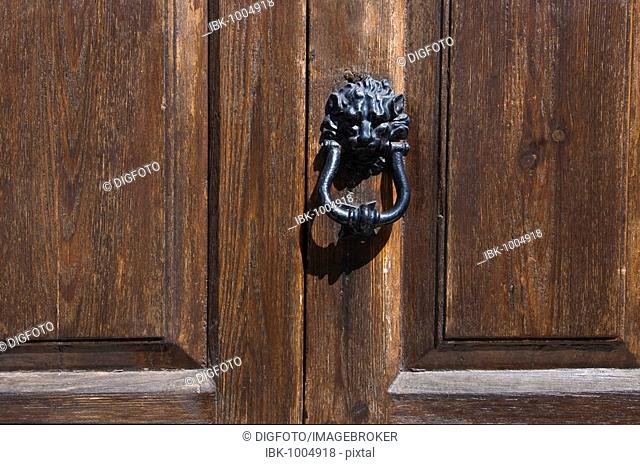 Door knocker, El Paso, La Palma, Canary Islands, Spain, Europe