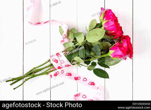 Bouquet of roses for birthday, Valentine day or 8 of March