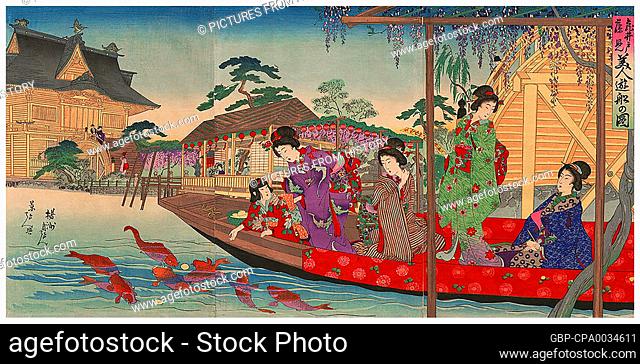 Toyohara Chikanobu (1838-1912), often known by his contemporaries as Yoshu Chikanobu, was a prolific woodblock artist active during the Meiji Era of Japan
