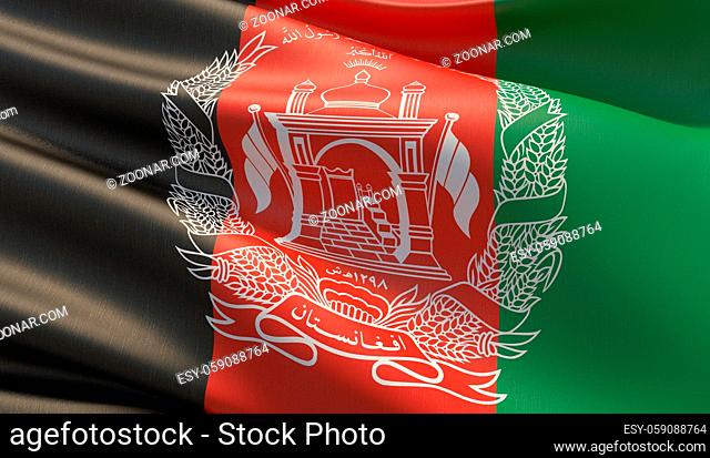 Background with flag of Afghanistan