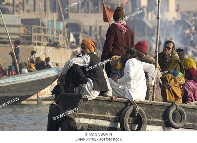 Ganges Ganga, Varanasi Benares, Uttar Pradesh, India