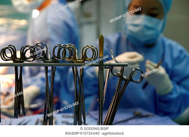 Tam Duc Cardiology Hospital. Operating theater. Cardiac surgery. Ho Chi Minh City. Vietnam