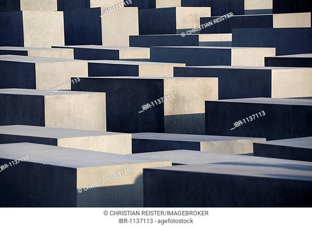 Steles of the Holocaust memorial, Mitte district, Berlin, Germany, Europe