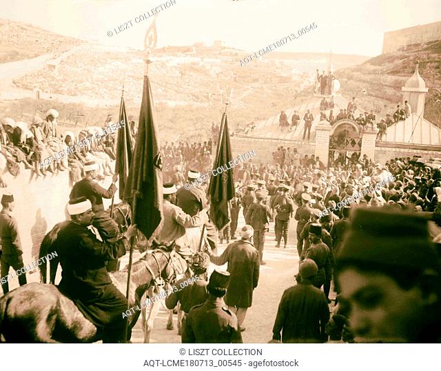Yorkshire Band with the Nebi Musa procession, April 2nd, 1920 Middle East