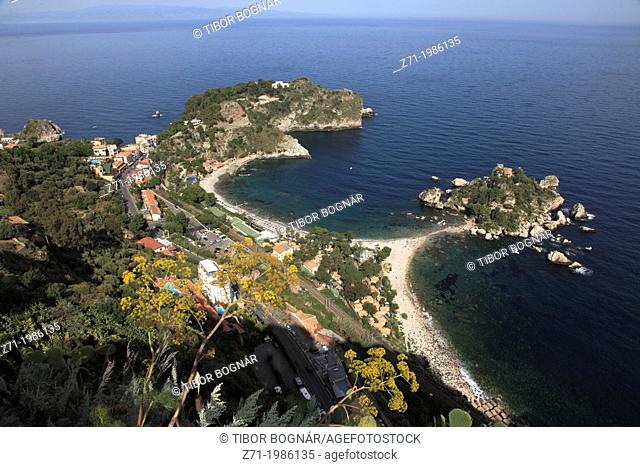 Italy, Sicily, Taormina, Isola Bella, beach,