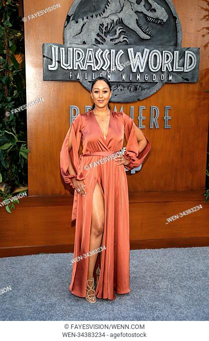 Premiere Of Universal Pictures And Amblin Entertainment's ""Jurassic World: Fallen Kingdom"" Featuring: Tamera Mowry-Housley Where: Los Angeles, California