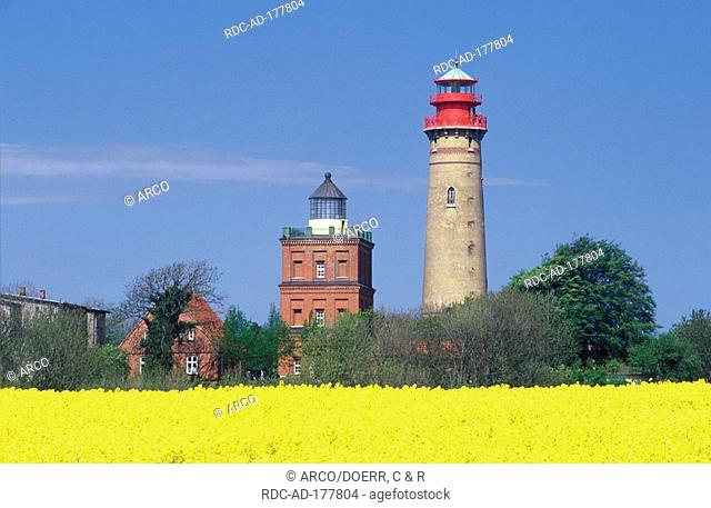 Old and new Schinkel lighthouses, Cape Arkona, Isle of Rugen, Mecklenburg-Western Pomerania, Germany, Rügen