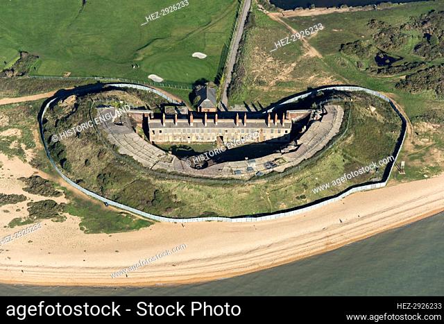 Fort Gilkicker, a semi circular, casemented coastal battery, Gosport, Hampshire, 2020. Creator: Damian Grady