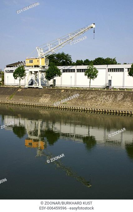 Dockside crane, Inner harbor Duisburg, Germany