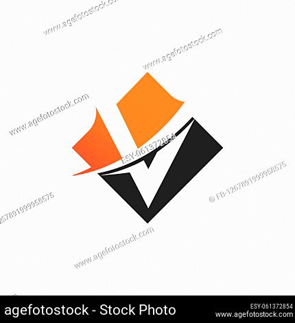 V Letter Logo Template vector icon illustration design