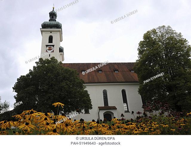 A view of the church of Saint Joseph prior to the wedding of Maria Theresia von Thurn and Taxis and Hugo Wilson in Tutzingen, Germany, 13 September 2014