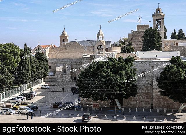 20 December 2023, Palestinian Territories, Bethlehem: A general view of the deserted square of the Al-Mahd Church after Christmas celebrations were cancelled...