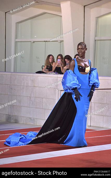 VENICE, ITALY - SEPTEMBER 04:Jodie Turner-Smith attends ""The Whale"" red carpet at the 79th Venice International Film Festival on September 04, 2022 in Venice