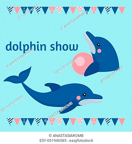 dolphin show dolphinarium, sea lion, seal, aqua circus and ocian animal