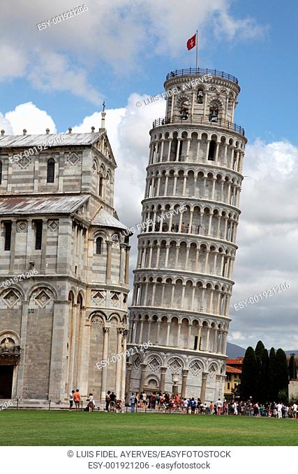 Italy, Tuscany, Pisa. The Cathedral and The Leaning Tower